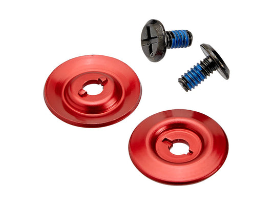 Hardware Kit - Black Screw with Red Baseplate. Fits Biltwell Gringo S and Lane Splitter Helmets