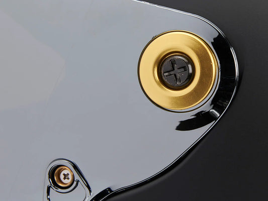 Hardware Kit - Black Screw with Gold Baseplate. Fits Biltwell Gringo S and Lane Splitter Helmets