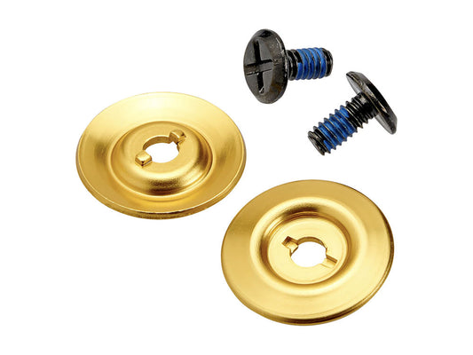 Hardware Kit - Black Screw with Gold Baseplate. Fits Biltwell Gringo S and Lane Splitter Helmets