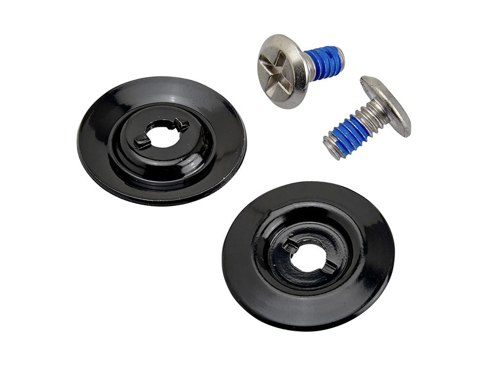Hardware Kit - Stainless Screw with Black Baseplate. Fits Biltwell Gringo S and Lane Splitter Helmets