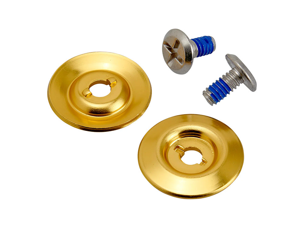 Hardware Kit - Stainless Screw with Gold Baseplate. Fits Biltwell Gringo S and Lane Splitter Helmets