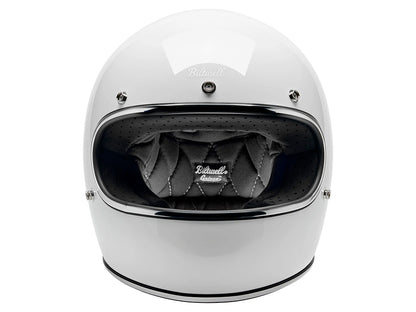 Gringo Helmet - Gloss White. Size Medium with ECE R22.06 Compliance