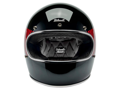 Gringo Helmet - Raceflow Gloss Black, Red, White & Blue. Size X-Large with ECE R22.06 Compliance