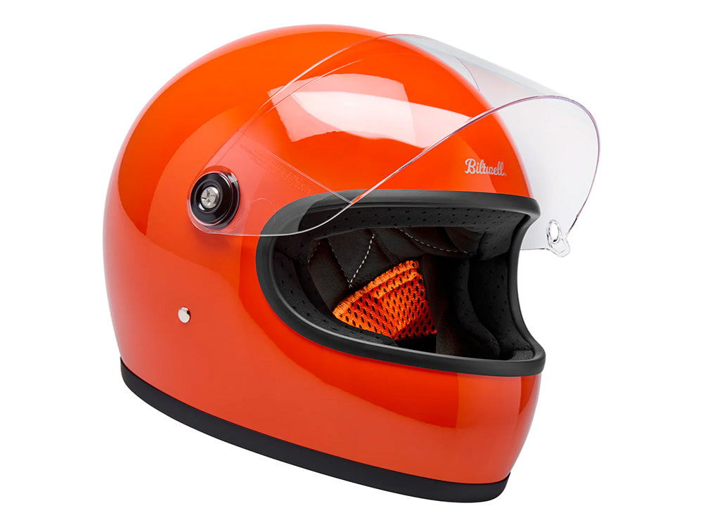 Gringo S Helmet - Gloss Hazard Orange. Size Small with ECE R22.06 Compliance