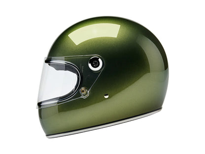 Gringo S Helmet - Metallic Dart Green. Size Small with ECE R22.06 Compliance