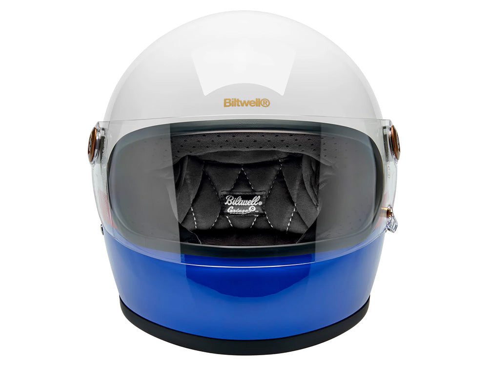 Gringo S Helmet - Apex Gloss White, Red & Blue. Size XX-Large with ECE R22.06 Compliance