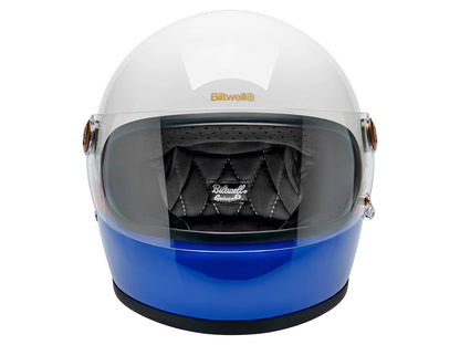 Gringo S Helmet - Apex Gloss White, Red & Blue. Size XX-Large with ECE R22.06 Compliance