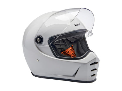 Lane Splitter Helmet - Gloss White. Size Large with ECE R22.06 Compliance