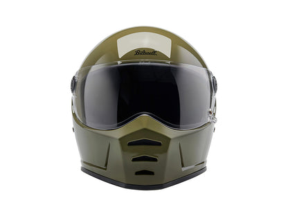 Lane Splitter Helmet - Gloss Olive Green. Size Medium with ECE R22.06 Compliance