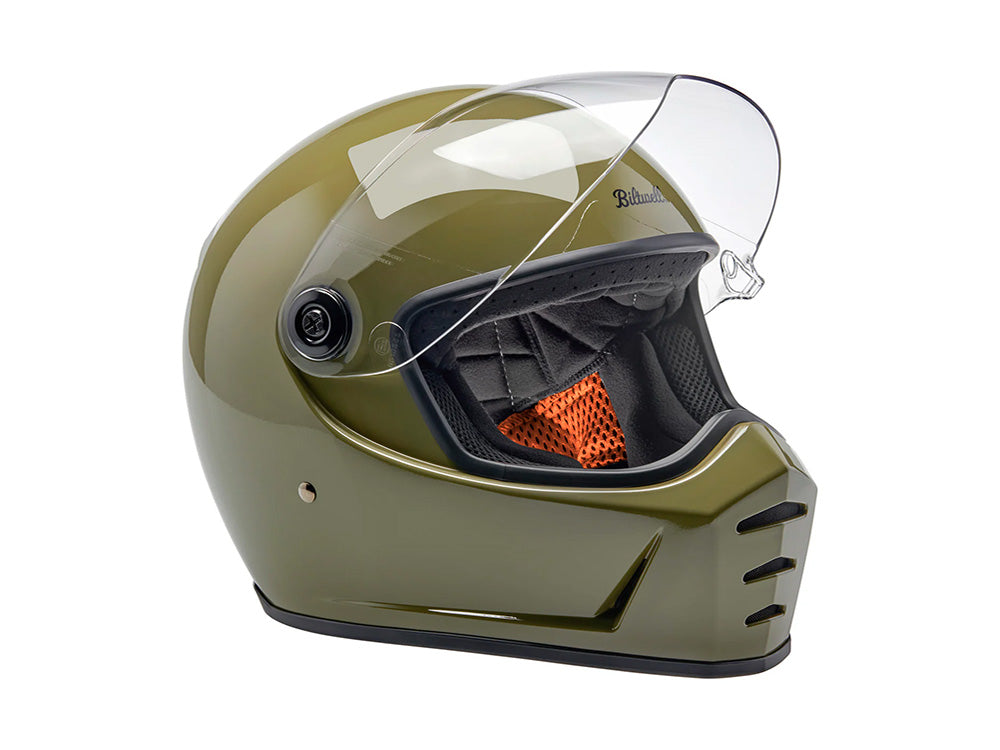 Lane Splitter Helmet - Gloss Olive Green. Size Medium with ECE R22.06 Compliance