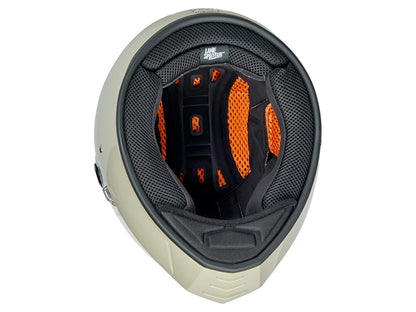 Lane Splitter Helmet - Gloss Chalk. Size XX-Large with ECE R22.06 Compliance