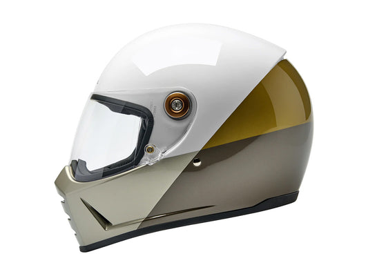 Lane Splitter Helmet - Intersection Gold, Silver & Bronze. Size Small with ECE R22.06 Compliance