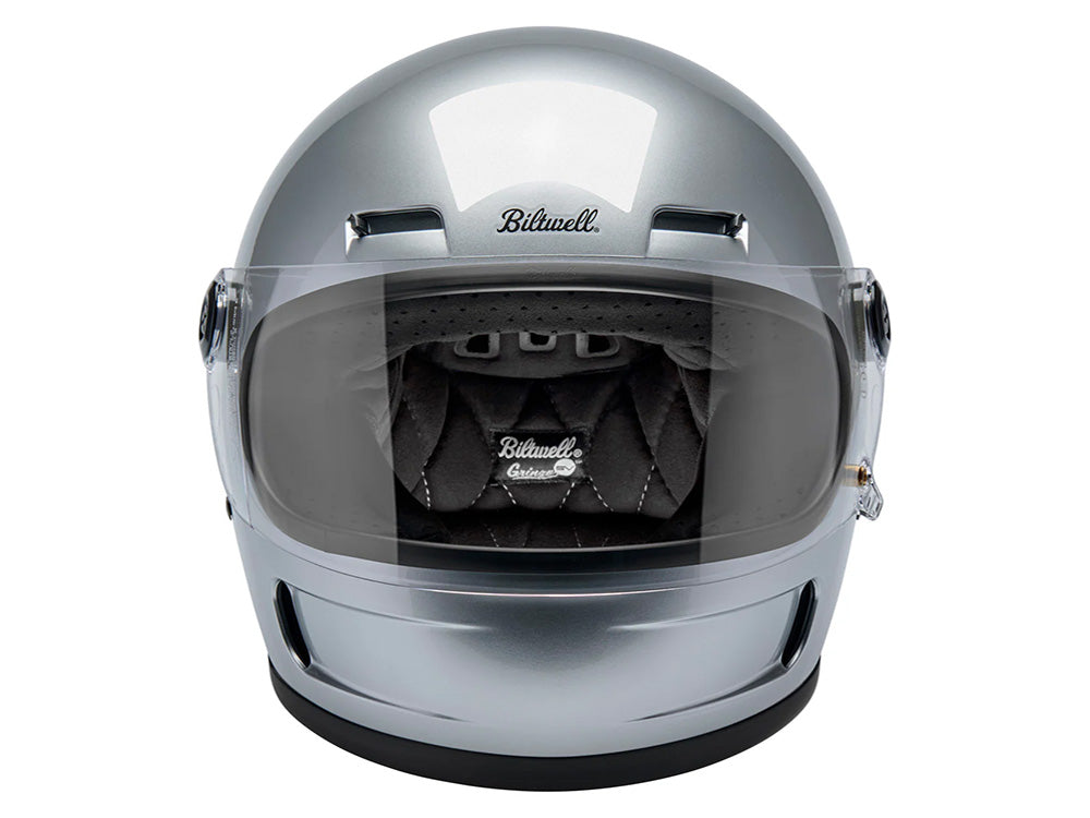 Gringo SV Helmet - Gloss Silver. Size Medium with ECE R22.06 Compliance