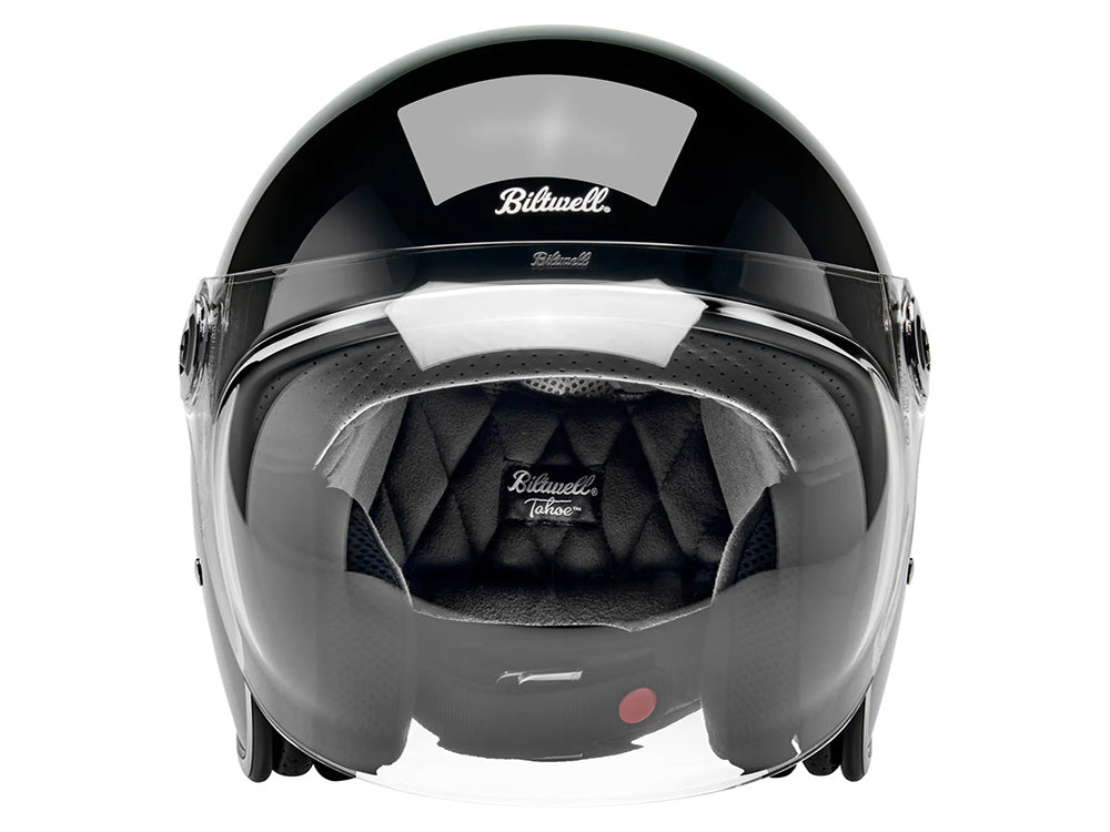 Tahoe Open Face Helmet - Gloss Black. Size Large with ECE R22.06 Compliance