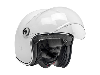 Tahoe Open Face Helmet - Gloss White. Size X-Large with ECE R22.06 Compliance