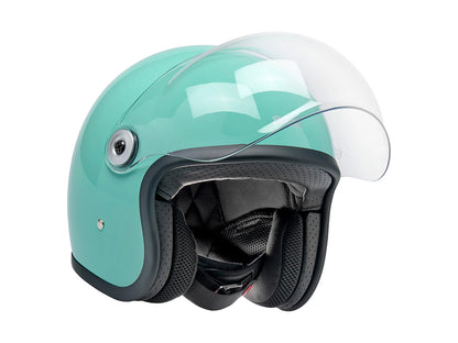 Tahoe Open Face Helmet - Gloss Mint Julep. Size Large with ECE R22.06 Compliance