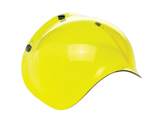 Bubble Shield Visor - Yellow. Fits Gringo Helmets & Most Helmets With 3 Studs Along The Top