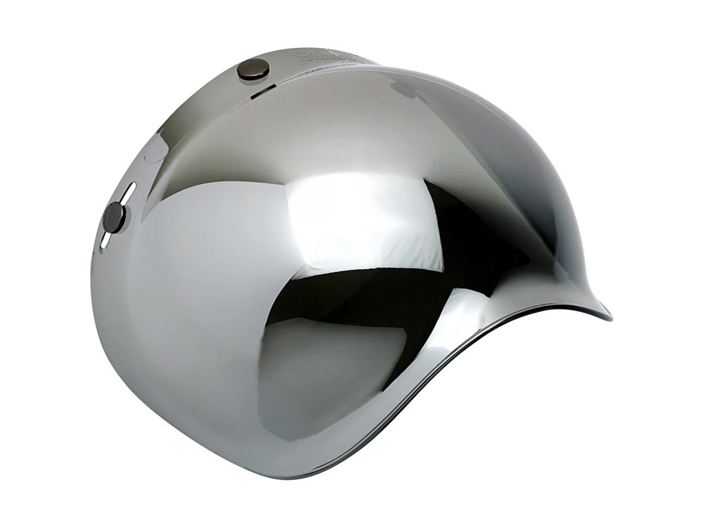 Bubble Shield Visor - Chrome Mirror. Fits Gringo Helmets & Most Helmets With 3 Studs Along The Top