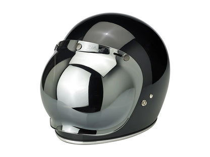 Bubble Shield Visor - Chrome Mirror. Fits Gringo Helmets & Most Helmets With 3 Studs Along The Top