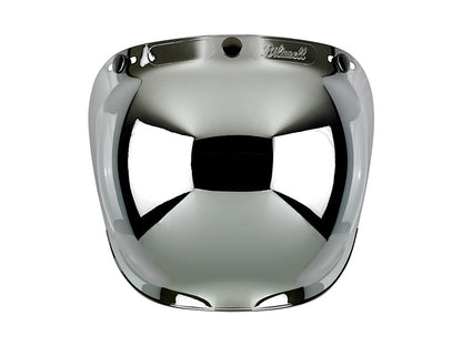 Bubble Shield Visor - Chrome Mirror. Fits Gringo Helmets & Most Helmets With 3 Studs Along The Top