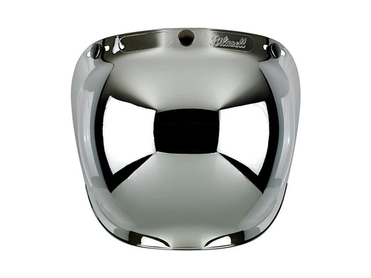 Bubble Shield Visor - Chrome Mirror. Fits Gringo Helmets & Most Helmets With 3 Studs Along The Top