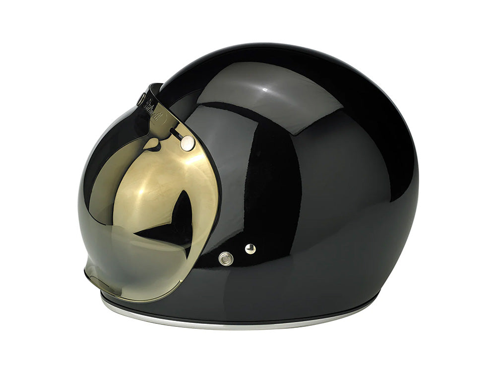 Bubble Shield Visor - Gold Mirror. Fits Gringo Helmets & Most Helmets With 3 Studs Along The Top