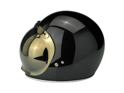 Bubble Shield Visor - Gold Mirror. Fits Gringo Helmets & Most Helmets With 3 Studs Along The Top