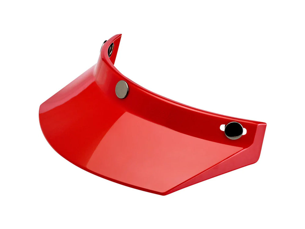 Moto Visor - Red. Fits Gringo Helmets & Most Helmets With 3 Studs Along The Top