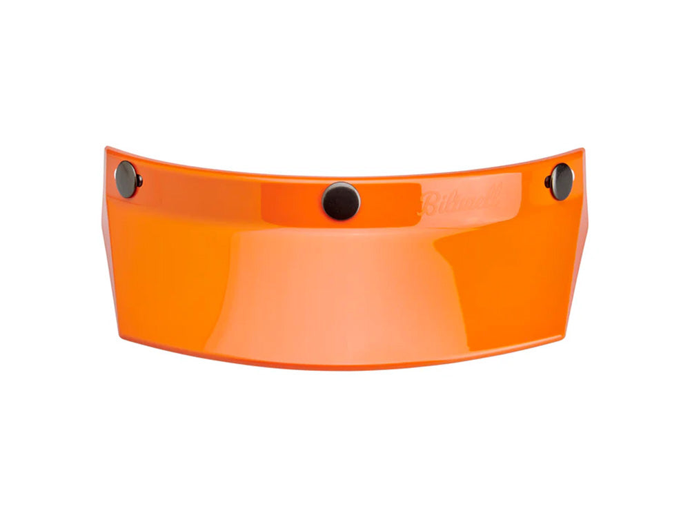 Moto Visor - Orange. Fits Gringo Helmets & Most Helmets With 3 Studs Along The Top