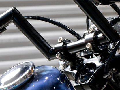 1.75in. Straight Slimline Risers - Black. Fits 1in. Handlebar