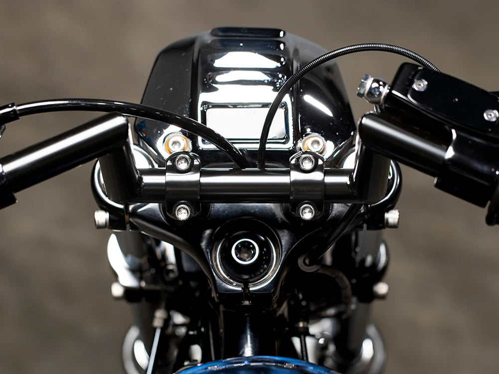 1.75in. Straight Slimline Risers - Black. Fits 1in. Handlebar