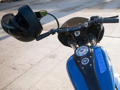 6in. Straight Murdock Risers - Black. Fits 1in. Handlebar