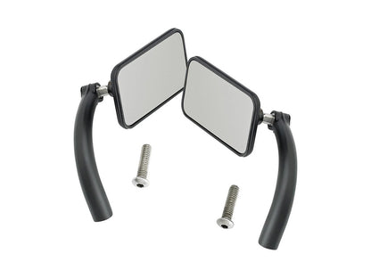 Rectangular Utility Mirrors - Satin Black. Left and Right Set
