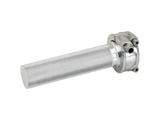Single Throttle Cable Housing - Polished. Cast Whiskey Throttle Tube Fits 1in. Bar
