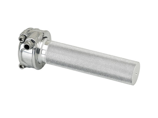 Single Throttle Cable Housing - Polished. Cast Whiskey Throttle Tube Fits 1in. Bar