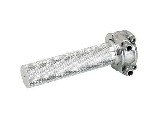 Dual Throttle Cable Housing - Polished. Cast Whiskey Throttle Tube Fits 1in. Bar