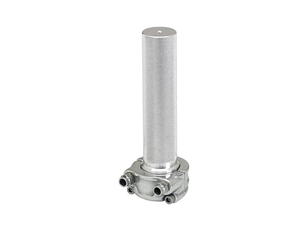 Dual Throttle Cable Housing - Polished. Cast Whiskey Throttle Tube Fits 1in. Bar