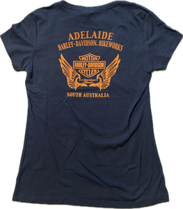Adelaide Harley-Davidson Womens Outline B&S V Tee