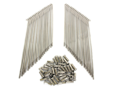 21in. Spokes - Polished Stainless Steel. Fits Original Style H-D Drop Center Rims & Genuine H-D Smooth Profile Rims when used in conjunction with 1997up H-D style Wide Glide Front Hub.