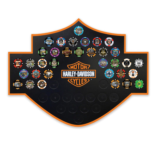 Harley-Davidson Bar & Shield 48 Poker Chip Magnetic Frame