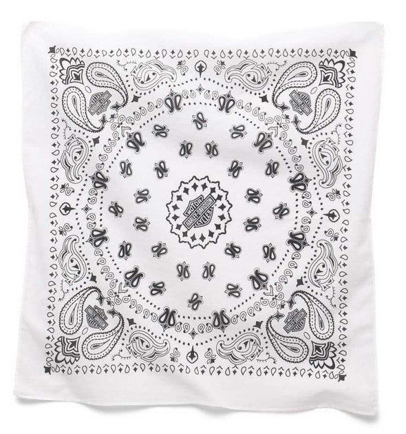 Harley-Davidson Paisley Bandana - White