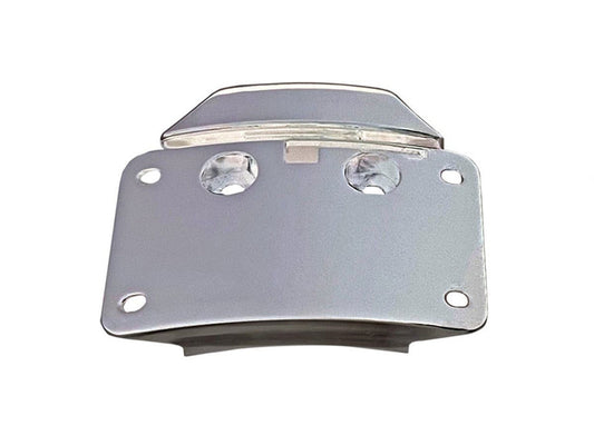 Curved Radius Number Plate Backing Plate - Chrome. Fits CVO Touring 2023up & Street Glide & Road Glide 2024up