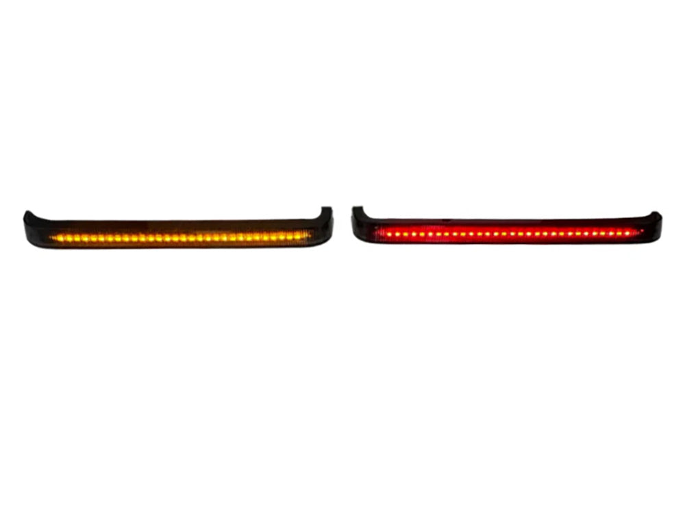 Sequential Low Profile Bagz Saddlebag Lights. Red Run/Brake, Amber Turn with Smoke Lens. Fits Touring 2026up