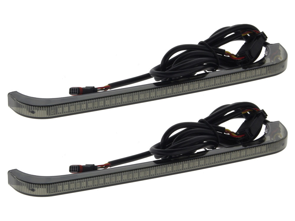 Sequential Low Profile Bagz Saddlebag Lights. Red Run/Brake, Amber Turn with Smoke Lens. Fits CVO Touring 2014-2023