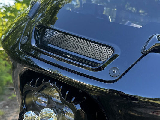 Fairing Vent Insert Screen - Black. Fits Low Rider ST 2022up