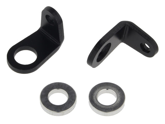 Micro Bullet Front Turn Signal Mounting Brackets - 'L' Bend - Black.