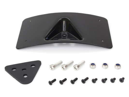 Curved Radius Laydown Number Plate Backing Plate - Black.