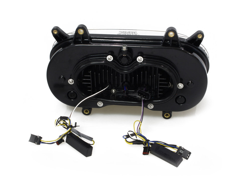 Dual LED HeadLight Kit with Integrated DRL Halos with Amber Turn Signals. Fits Road Glide 2015-2023