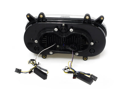 Dual LED HeadLight Kit with Integrated DRL Halos with Amber Turn Signals. Fits Road Glide 2015-2023