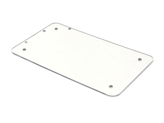 Flat Number Plate Backing Plate - Chrome.